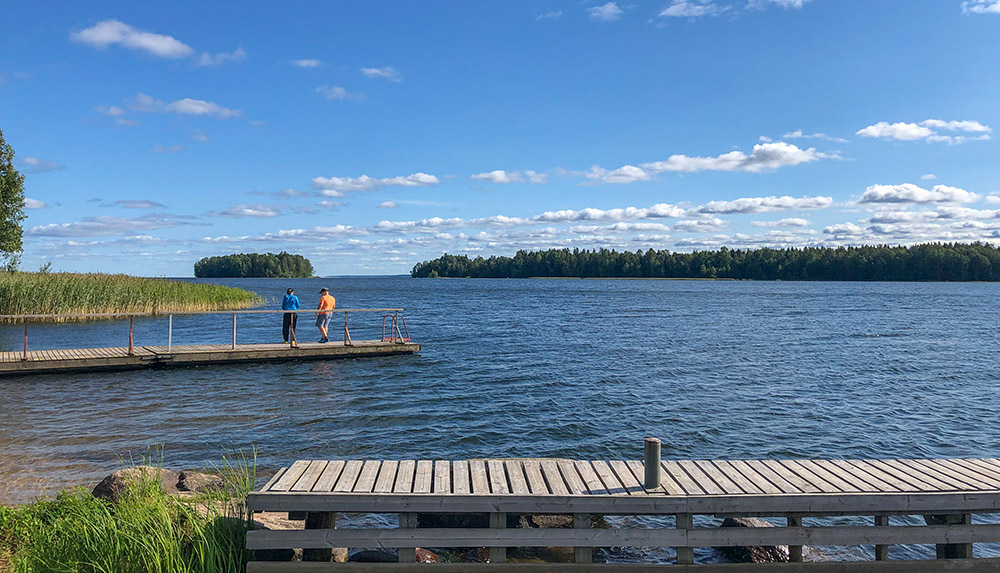 View to Pyhäjärvi lake in Kauttua, Eura
